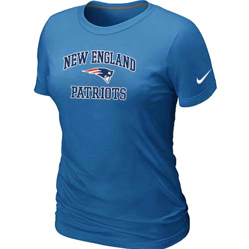 Nike New England Patriots Women's Heart & Soul NFL T-Shirt - Light Blue